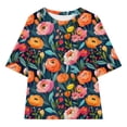 thumbnail image 7 of Virmaxy (5-15 Years) Boys Girls Fashion Casual Shirt Teenagers Solid Color Short Sleeve Round Neck Top Summer Loose Casual Trendy Pullover Shirt Multicolor-12 6 Years, 7 of 7