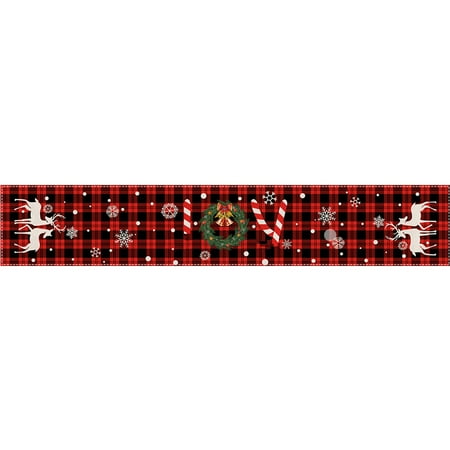 

ZHIYU Clic Christmas Table Runner Decorative Tablecloth In Cotton And Linen For Dining Room Parties Holidays