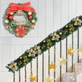thumbnail image 5 of HongHeng Artificial Christmas Poinsettia Garland with Eucalyptus Leaves, Red Berries Garland Decor for Home, Fireplace, Wall, Porch, Table, Mantle, Indoor Outdoor Decoration, 5 of 6