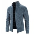 thumbnail image 3 of Suéter de invierno para hombre, otoño e invierno, más terciopelo acolchado, suéter de gran tamaño, abrigo, cuello, diseño versátil, 3 of 6