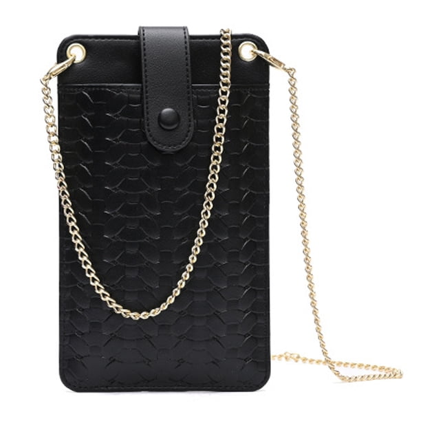 Apuakthei Bolsos bandolera pequeños de cuero para mujer Bolso para teléfono celular Cartera Monederos Correa ajustable