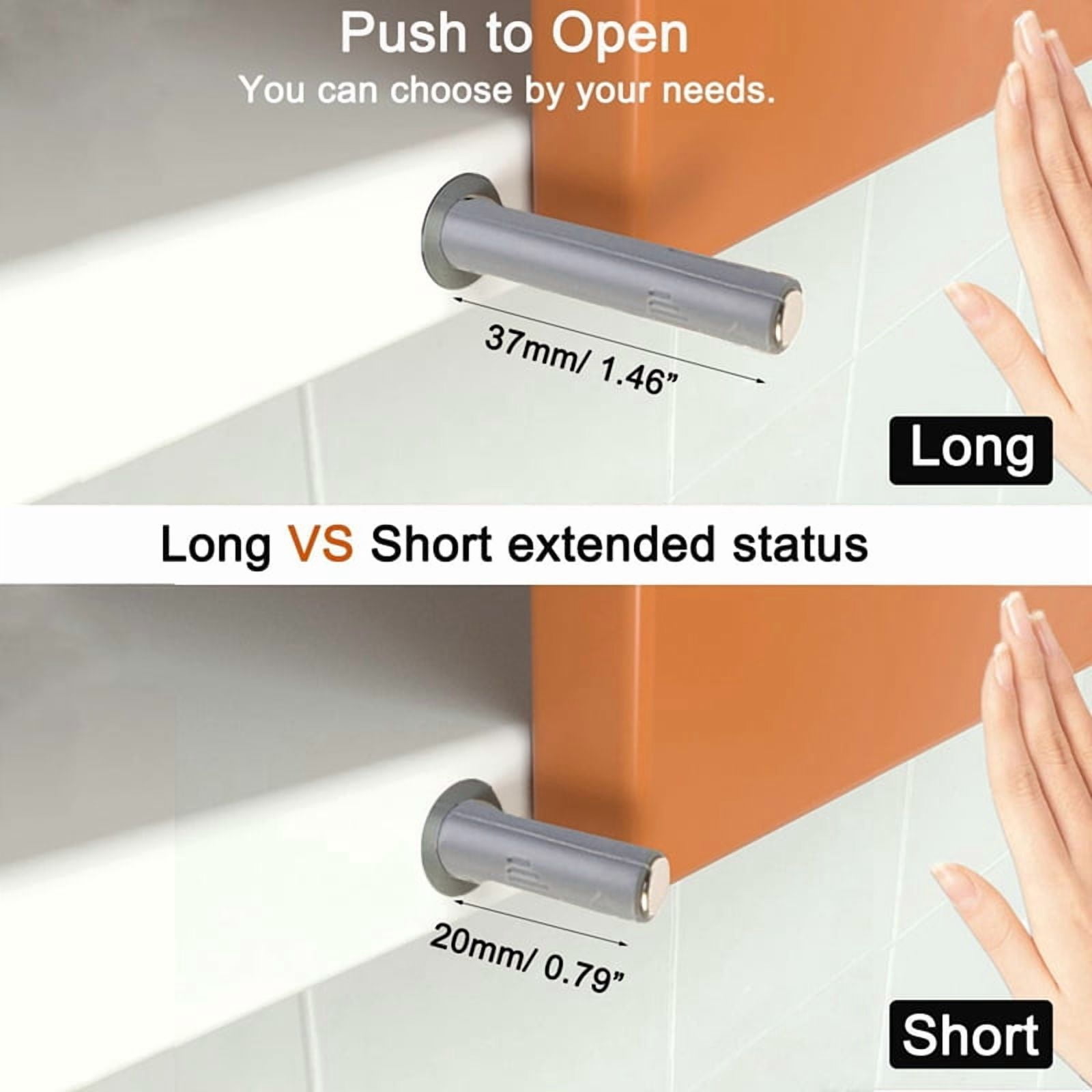 Push to Open Cabinet Hardware 40Pack Push  & Lock for Hidden Door Touch Latches and Catch Push Release Drawer Long