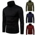 thumbnail image 2 of Fashion Mens Polo Roll Turtle Neck Pullover Knitted Tops Sweater Blouse Shirt Winter, 2 of 5