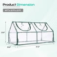 thumbnail image 6 of BPS Mini Greenhouse with 2 Zipper Doors, Portable Garden Greenhouse with Roll-up Zipper Doors, UV-Protected for Indoor Outdoor Plants and Herbs, 4'x2'x2', Transparent, 6 of 8
