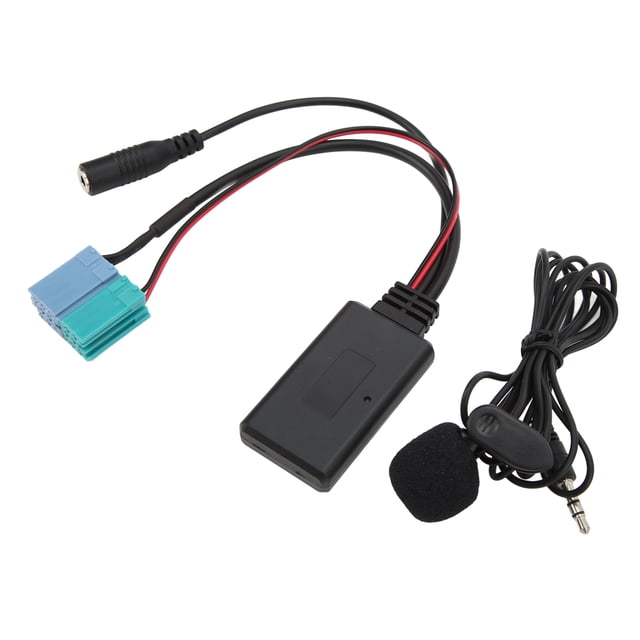 Bluetooth AUX IN Cable 6 + 8 Pin Bluetooth AUX IN Adaptador Manos libres Micrófono Reemplazo para Bravo para Radio desde 2007
