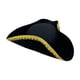 thumbnail image 3 of Gorra pirata elegante y versátil con tres picos para actuaciones, fiestas y disfraces. Ala de sombrero de encaje dorado, 3 of 8