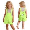 thumbnail image 2 of Easter Outfits Girls Sleeveless Striped Tank Top and Overalls 2 Peice Summer Outfit Set Dress up Party Outfit 7-8 Years Girl Clothes, 2 of 9
