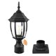 thumbnail image 1 of Poste de luz para exteriores del atardecer al amanecer, 120 V, resistente al agua, de aluminio, con base de montaje en muelle, lámpara exterior, cabezal de farol con vidrio transparente para jardín, p, 1 of 1