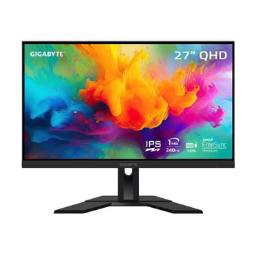 GIGABYTE - M27Q X - 27" IPS Gaming Monitor - QHD 2560x1440 - 240Hz - 1ms GTG - AMD FreeSync Premium - Type C KVM - HDMI, DP, Type C - Height Adjustable - Black