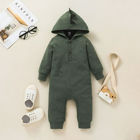 

Aayomet Long Sleeve Bodysuit Baby Girl Rompers Baby Boy baby-girls Baby Organic Cotton Gauze Overall Jumpsuit Army Green 6-9 Months