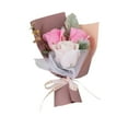 thumbnail image 3 of 1PC Artificial Rose Mini Bouquet, Fake Flower Bouquet with Gift Wrapping, Decorative Fake Roses for Gifts & Home Decor, 3 of 6