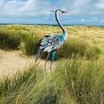 thumbnail image 4 of Crane Garden Decor Statue, Blue Heron Garden Statue Metal Yard Art Outdoor Decoy, Garden Sculptures & Statues for Yard/Garden/Lawn/Pond/Outdoor Decoration, 1Pc, 4 of 6