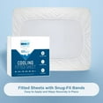 thumbnail image 6 of Degrees of Comfort Coolmax Cooling Fitted Sheet Only, Twin Size Bed Soft Sheets for Hot Sleepers, up to 15" Deep Pocket, All Around Elastic, Wrinkle Free, Fade Stain Resistant, White1PC, 6 of 16
