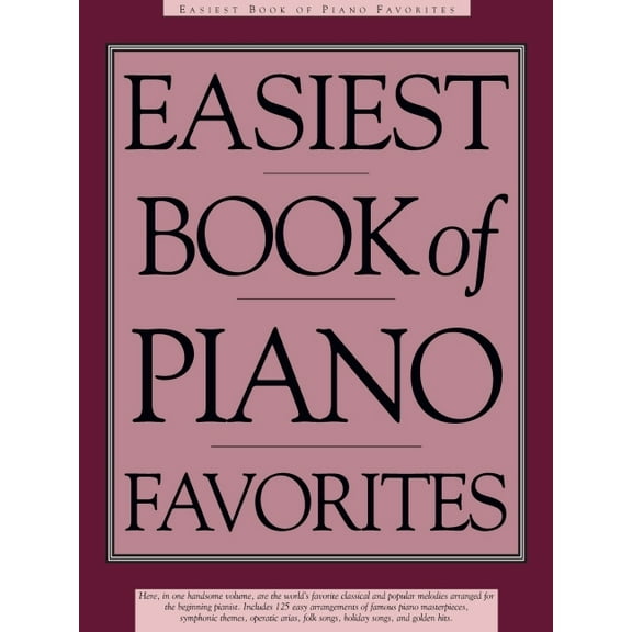 Library of: Easiest Book of Piano Favorites : The Library of Series (Paperback)