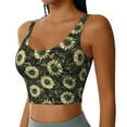 thumbnail image 2 of Fotbe Sunflowers Pattern Womens' Sports Bra Longline Wirefree Padded with Medium Support Sports Moisture-Wicking Workou Vest,Tank Top-XX-Large, 2 of 9