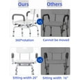 thumbnail image 5 of 360°Swivel Shower Chair for Inside Shower, Shower Seats for Seniors with Arms and Back, Height Adjustable Tub Transfer, 5 of 6