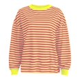 thumbnail image 5 of WEAIXIMIUNG Chandail en Molleton pour Femmes à Fermeture Éclair à Rayures Color Block Manches Longues Col Rond Chandail en Molleton pour Femmes Tendance Coupe Ample Décontractée, 5 of 5