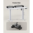 thumbnail image 5 of Height Adjustable Electric Standing Desk, 48 x 24 inches Sit Stand up Desk, Large Memory Computer Home Office Desk, 5 of 8