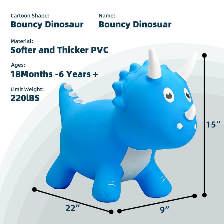 PLAYZAP Dinosaur Bouncy Horse Hopping Toys Bouncy Animals Hopper