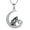 April, variant on Black Cat Necklace Sterling Silver Birthstone Necklace Cat Jewelry for Women