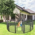 thumbnail image 2 of Jhsomdr Dog Playpen Outdoor 20 Panels 40" Height Heavy Duty Metal Dog Fence Puppy Playpen with Doors for Large/Medium/Small Dogs Indoor Pet Fence Exercise Dog Pen for RV, Camping, Yard, 2 of 7