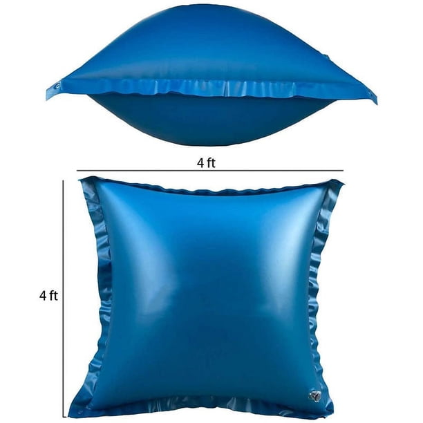 Almohada inflable para piscina, flotador para piscina, almohada inflable para piscina, almohada de aire, cubierta para piscina, cuadrada, fría, incluida con cuerda