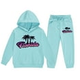 thumbnail image 3 of WOYY Big Girls Outfits Florida Printed Long Sleeve Hoodie and Sweatpants Sweatsuit, 3 of 3