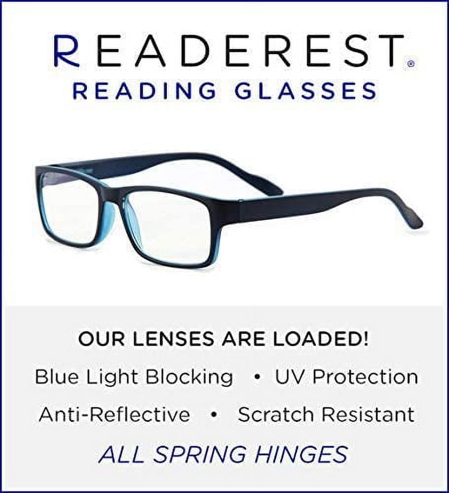 Readerest Blue Light Blocking Reading Glasses Blue 300 Magnification