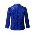 thumbnail image 2 of iiniim Kids Boys Shiny Sequins Tuxedo Suit Jacket Coat for Halloween Party Festival Dance 6-16 Blue 12, 2 of 7