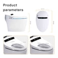 thumbnail image 6 of Prapark Luxury One-Piece Smart Toilet with Bidet Built-in - Modern Tankless Design Auto Flush, Heated Seat, Instant Warm Water & Dry Toilets for Bathrooms Remote Control White, 6 of 6