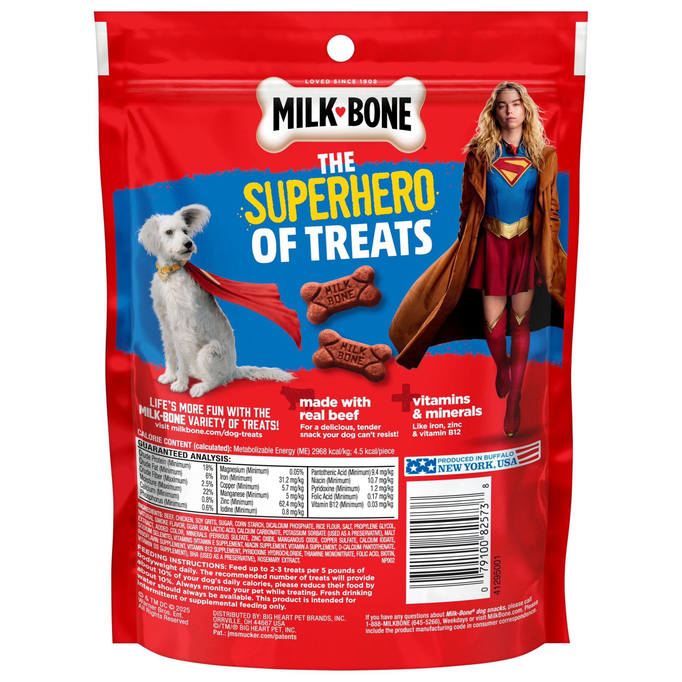 Milk Bone Krypto Treats, Limited Edition Soft & Chewy Mini’s Dog Treats, Beef & Filet Mignon Recipe, 3.7 oz Bag