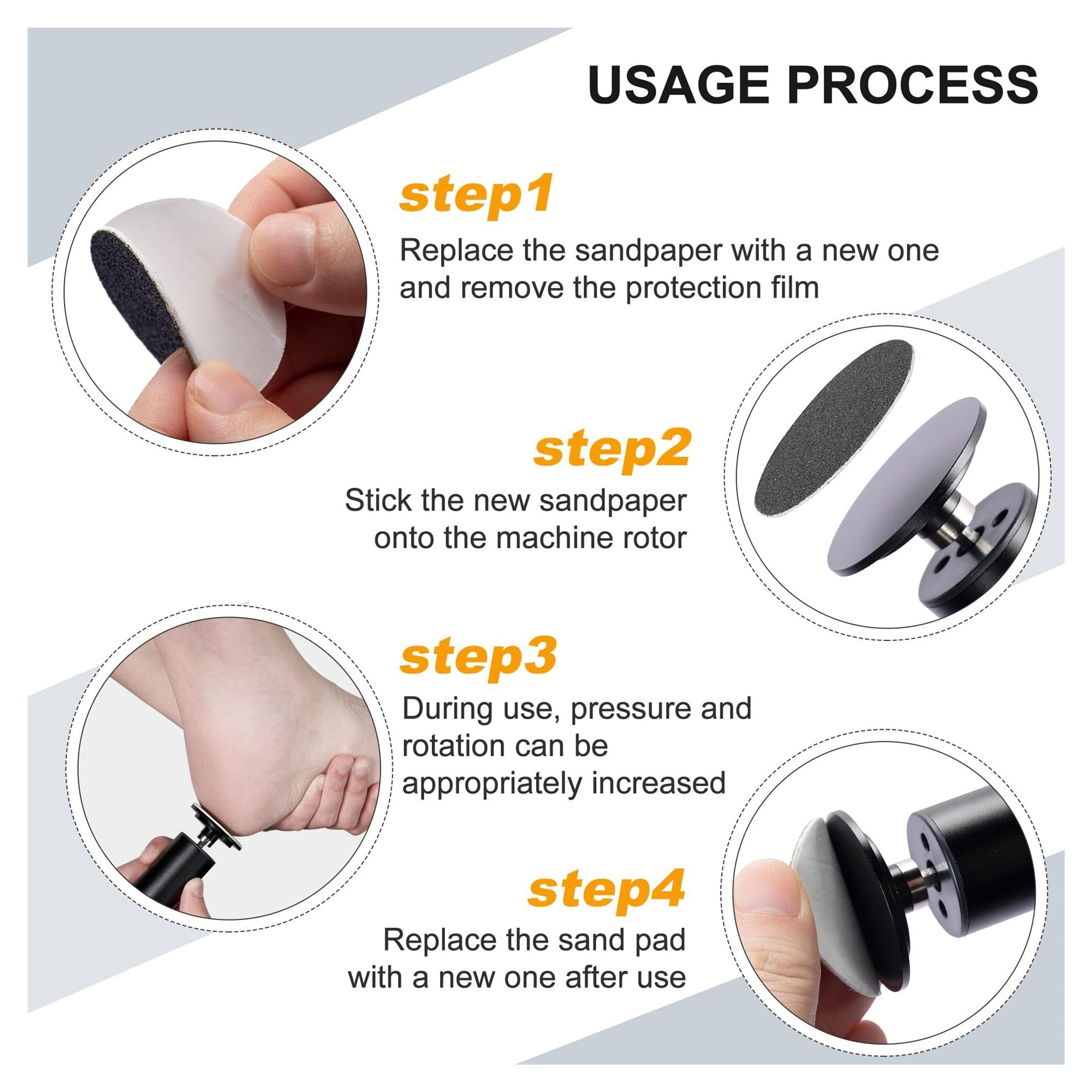 Electric Foot Callus Remover, Adjustable Speed Rechargeable Foot Sander Pedicure Tools for Feet Dead Skin with Sandpaper Disk and Nail Drill Bits,Equipped with Digital Display(Black)