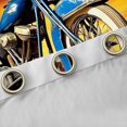 thumbnail image 4 of Castle Fairy Vintage Motorcycle Blackout Curtains Set of 2 (52x84 Each) for Teens, Sunset Art Window Curtains for Bedroom, Blue Orange, 4 of 6