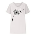 thumbnail image 4 of Birdeem T-Shirts à Imprimé à Col en V pour Femmes Mode Confortables Chemisiers Hauts pour Femme, 4 of 6
