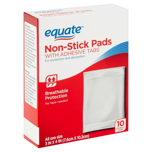Equate NonStick Pads with Adhesive Tabs, 10 Count