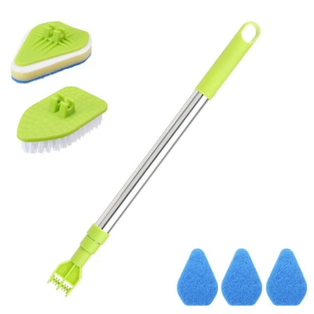 

Replaceable Head Cleaning Tool Ergonomic Tile Cleaner Telescopic Scrubber Brush
