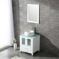 thumbnail image 3 of Wonline 24" White Bathroom Vanity with Sink and Mirror Faucet Drain Combo, 3 of 7