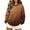 Brown, variant on Women's Leopard Print Gradient Sweatshirt, Long Sleeve Loose Crew Neck Pullover Casual Top