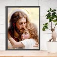 thumbnail image 1 of Cuadros Decorativos Pintura de diamante 5D DIY Taladro redondo completo Jesús Kit Decoración del hogar DQrwqpou embutido en tela, 1 of 8