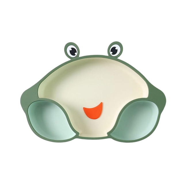Plato de cena de silicona antideslizante, plato de comida, mantel de alimentación de entrenamiento, platos de bebé con succión CUTICAT Plato de cena para niños pequeños