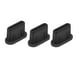 thumbnail image 2 of 3 piezas de cubierta USB c, tapón antipolvo de silicona, tapón antipolvo Micro USB para accesorios de control remoto de drones de teléfonos Negro CUTICAT plumero, 2 of 8