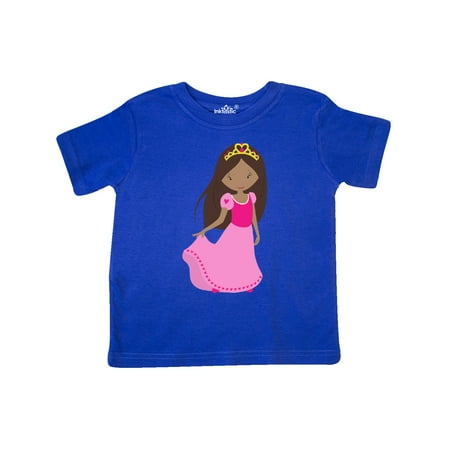 

Inktastic African American Princess Pink Dress Crown Gift Toddler Toddler Girl T-Shirt