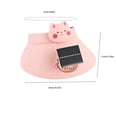 thumbnail image 3 of CaiYueKe Cute Animation Sun Visor Hat with Built In Solar Powered Fan, Wide Brim Sun Protection Hat, Adjustable Outdoor Hat for Adults, Beach Hiking Gardening Hat, UV Protection Cooling Hat, 3 of 7