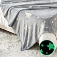thumbnail image 3 of Manta Wajade, estrellas que brillan en la oscuridad, 152 x 203 cm, acogedora, 3 of 7