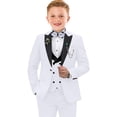 thumbnail image 3 of Traje para niños KEYWANTS, talla 10, formal, 5 piezas, ajustado, blanco, 3 of 7
