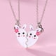 thumbnail image 1 of Collar de conejo de dibujos animados para niños, buenos amigos, amor, costura, aleación, collar con goteo de aceite, conjunto de primera joyería, 1 of 5