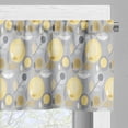 thumbnail image 3 of Ambesonne Yellow Flower Valance Pack of 2, 60's Pattern, 54"X18", Pale Yellow Pale Grey, 3 of 5