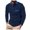 Navy, variant on SUYIDA Men's High Neck Fleece Lined Top, Long Sleeve Warm Training Tee, Outdoor Activewear Fitness Shirt