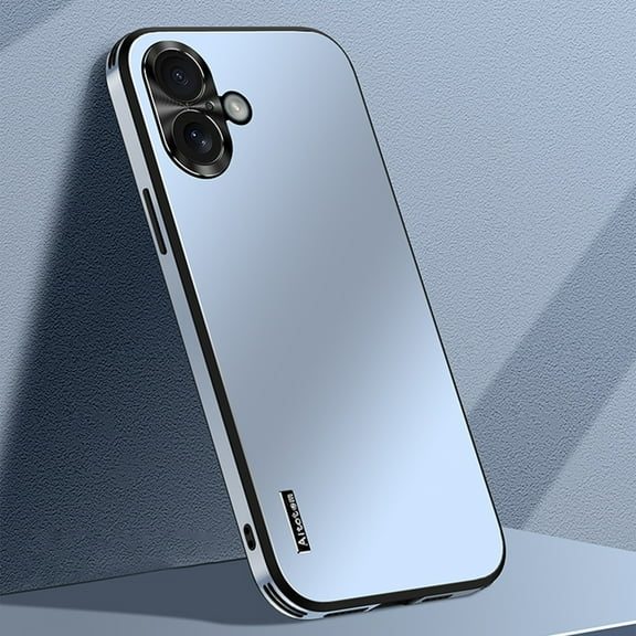 Allytech iPhone 16 Case Cover, Ultra Slim Fit Lightweight Shockproof Anti-scratch Aluminum Metal Frame Case Camera Cover Bumper Case for Apple iPhone 16 6.1 Inch - Blue