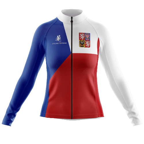Long Sleeve Cycling Jersey Czech Republic Womens - 4XL
